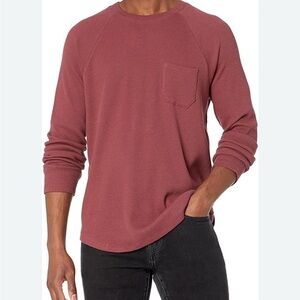 PAIGE Men's Abe Long Sleeve Waffle Knit Baseball Tee Shirt Size Small NWT